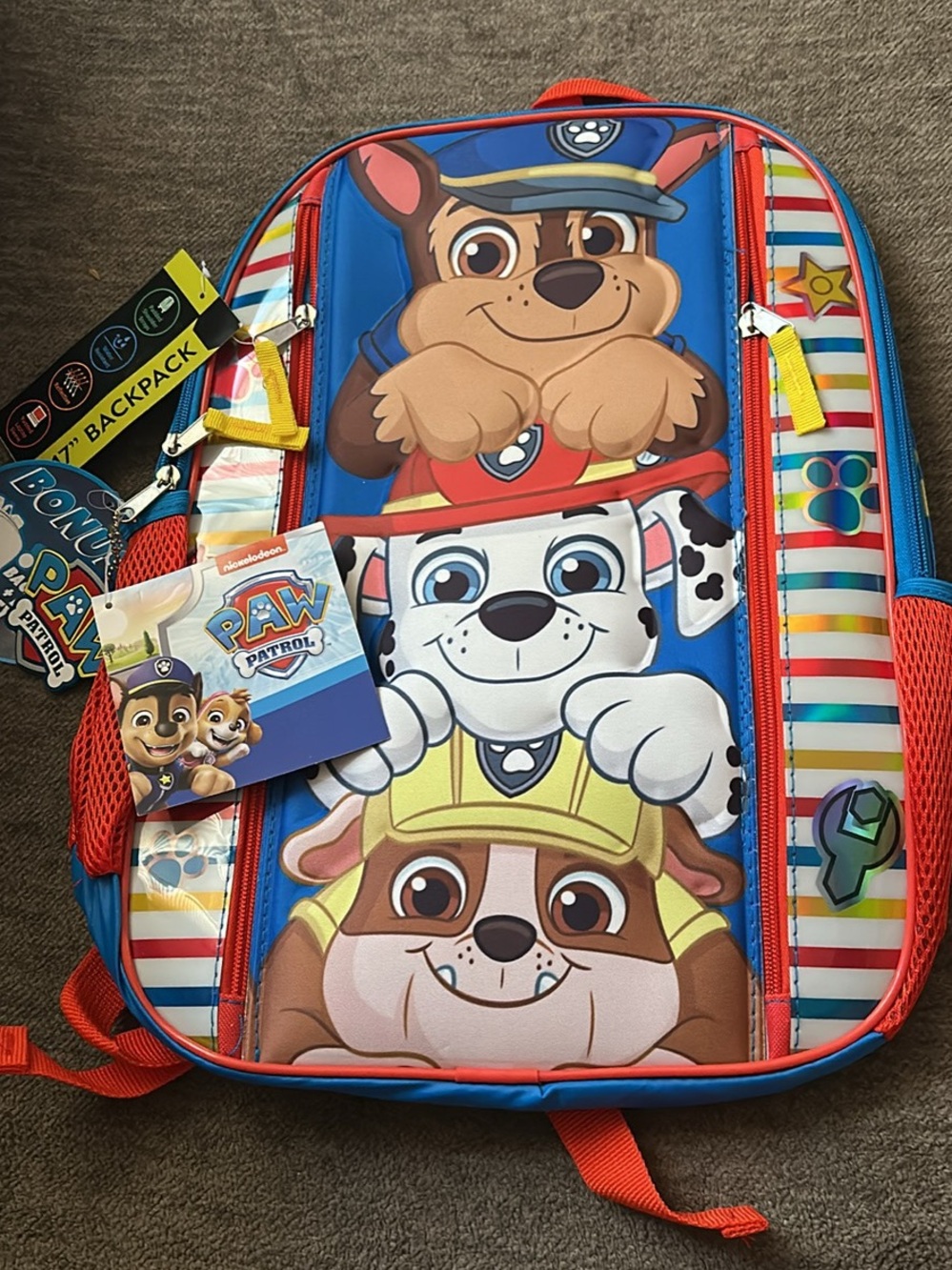 Nickelodeon PAW Patrol Kids Backpack - Blue & Red